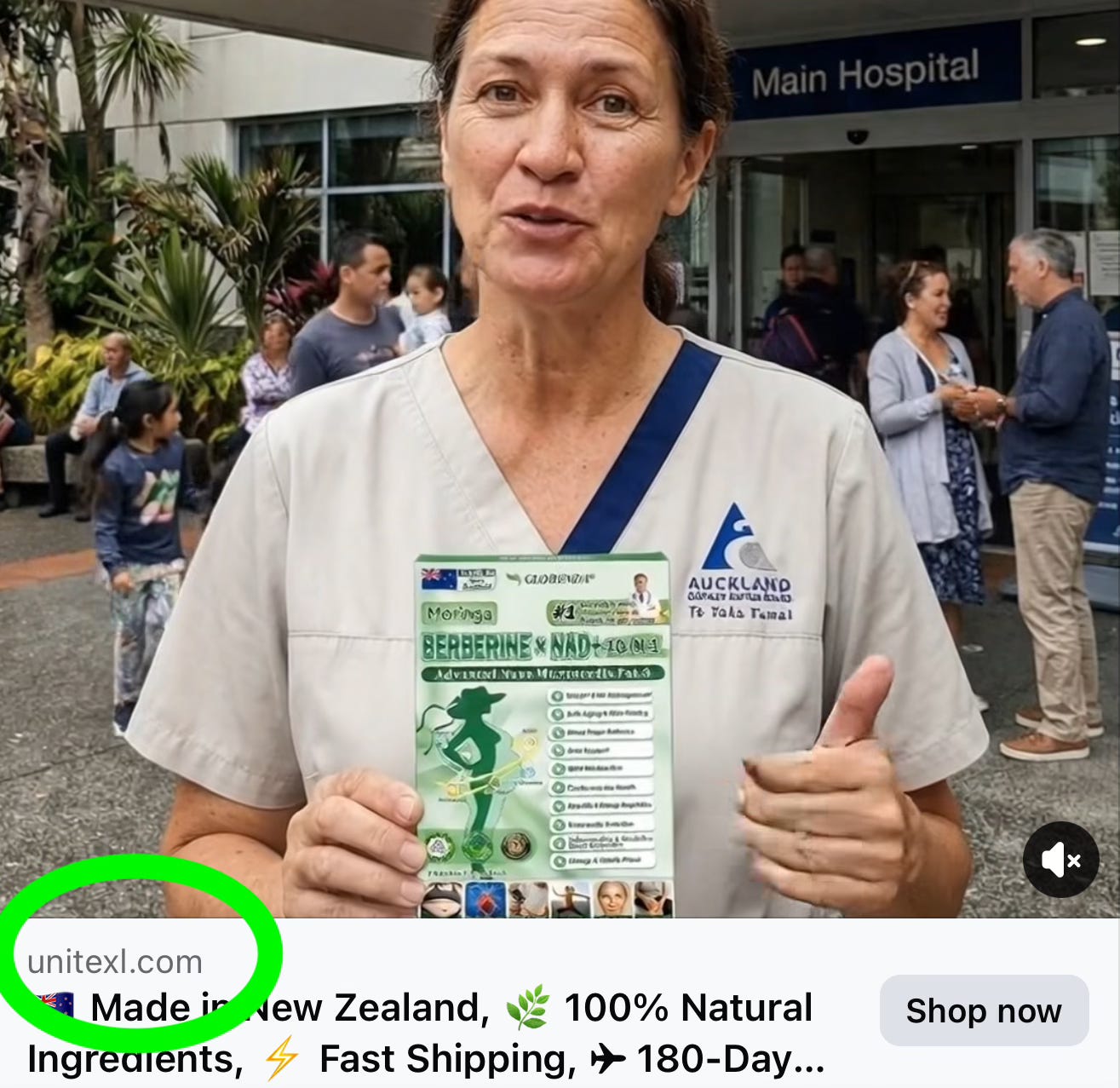 Fake ad using Auckland Hospital Fake ad using Auckland Hospital