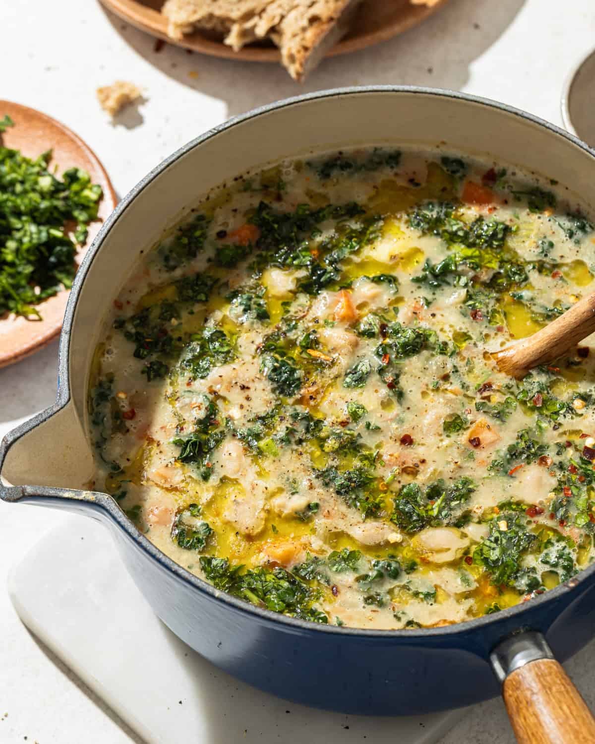 Creamy White Bean Soup with Kale