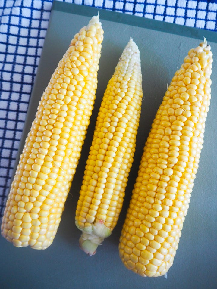 Seasonal sweetcorn 