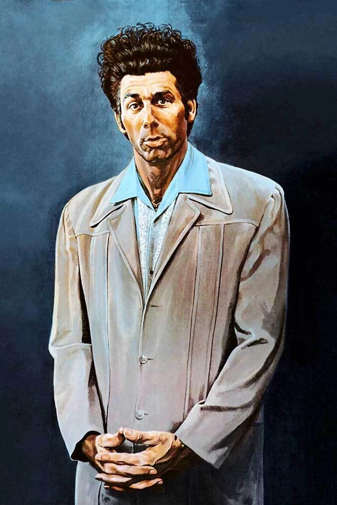 SEINFELD Kramer `THE KRAMER ' painting blue *FRAMED* CANVAS ART Poster  16"X 12" - Picture 1 of 1