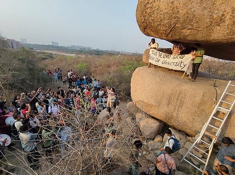 University of Hyderabad students announce indefinite protest, to boycott  classes over Kancha Gachibowli land dispute
