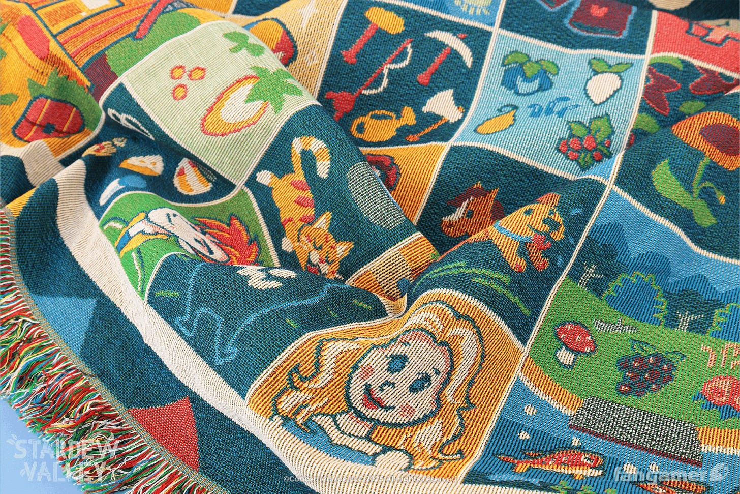 Stardew Valley - Farmhouse Patchwork Throw Blanket