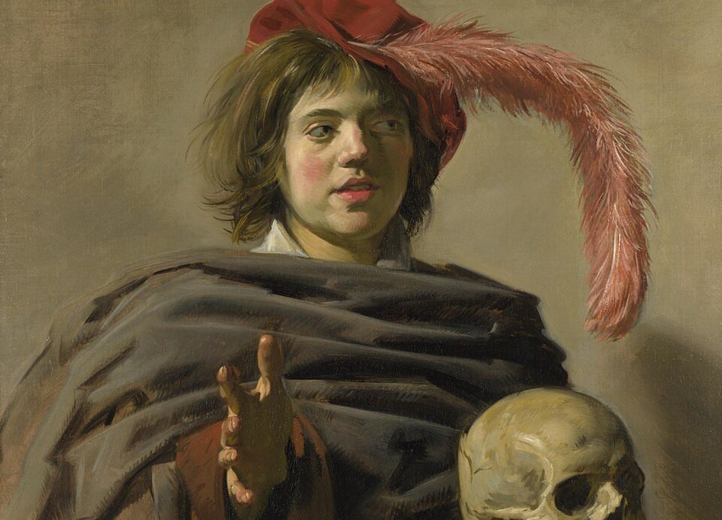 Frans Hals, Portrait of a Man Holding a Skull (1626). Public domain, via Wikimedia Commons. Frans Hals, Portrait of a Man Holding a Skull (1626). Public domain, via Wikimedia Commons.