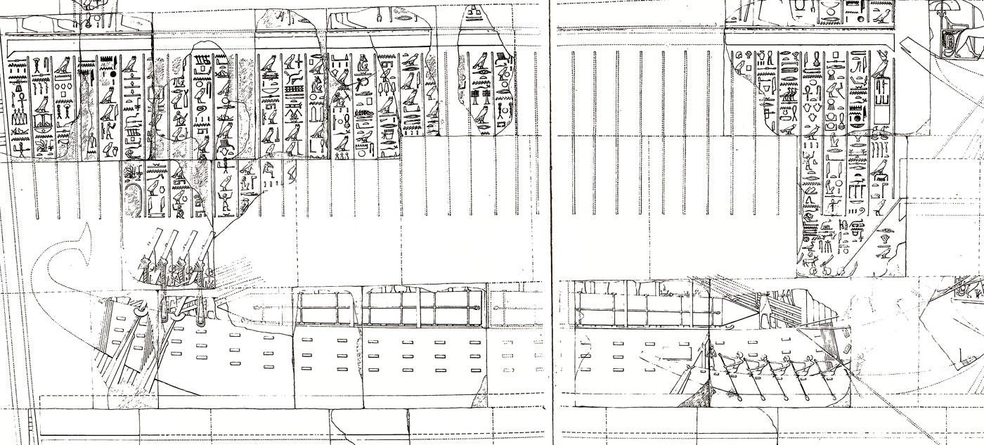 Relief Hatshepsut Deir el Bahari obelisk boats Relief Hatshepsut Deir el Bahari obelisk boats