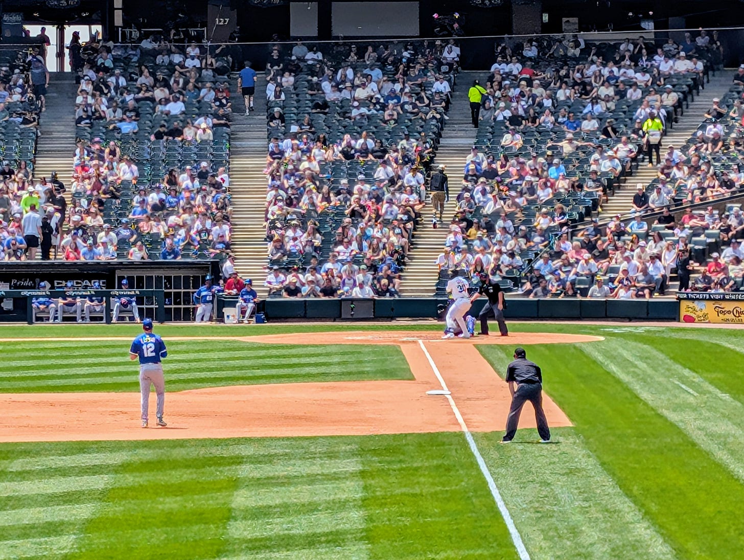 Chicago Whte Sox at bat against the Kansas City Royals