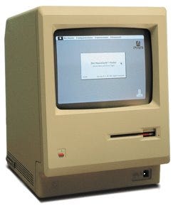Photo of the Macintosh computer released in 1984