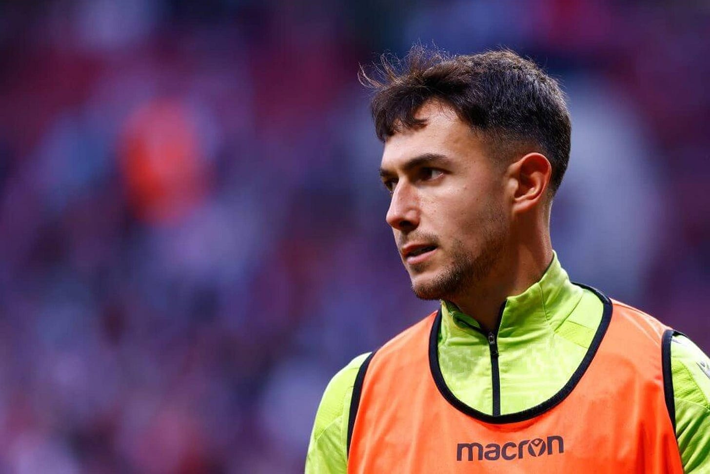 MADRID, SPAIN - MAY 10: Martin Zubimendi of Real Sociedad looks on during the Spanish League, LaLiga EA Sports, football match played between Atletico de Madrid and Real Sociedad at Riyadh Air Metropolitano stadium on May 10, 2025, in Madrid, Spain. (Photo By Dennis Agyeman/Europa Press via Getty Images)