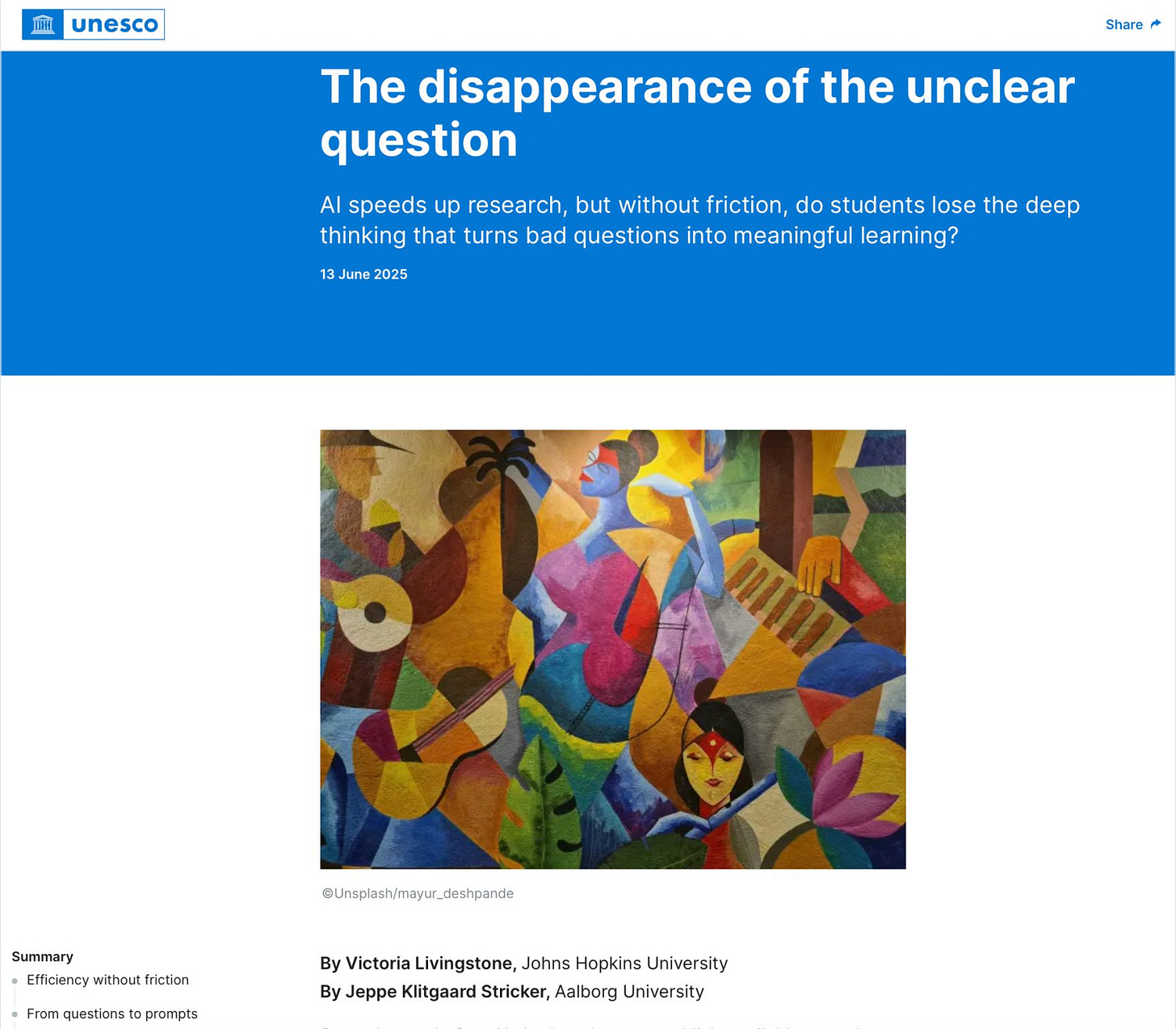 Screenshot for our article https://www.unesco.org/en/articles/disappearance-unclear-question