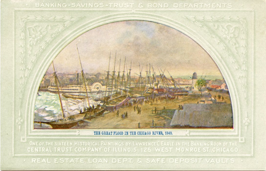 The Great Flood in the Chicago River, 1849, Central Trust Company of I – Carey's Emporium The Great Flood in the Chicago River, 1849, Central Trust Company of I – Carey's Emporium