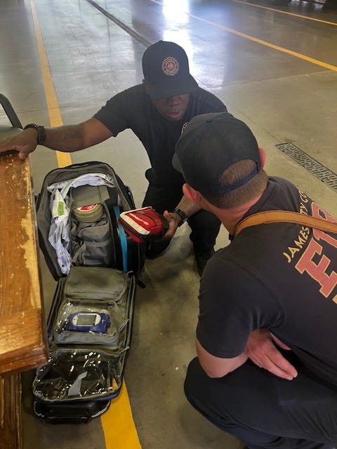 pictures of emergency inventory check and supplies