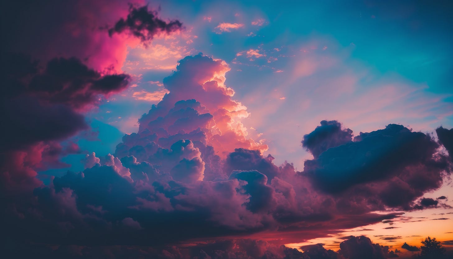General 4579x2616 AI art clouds colorful sky