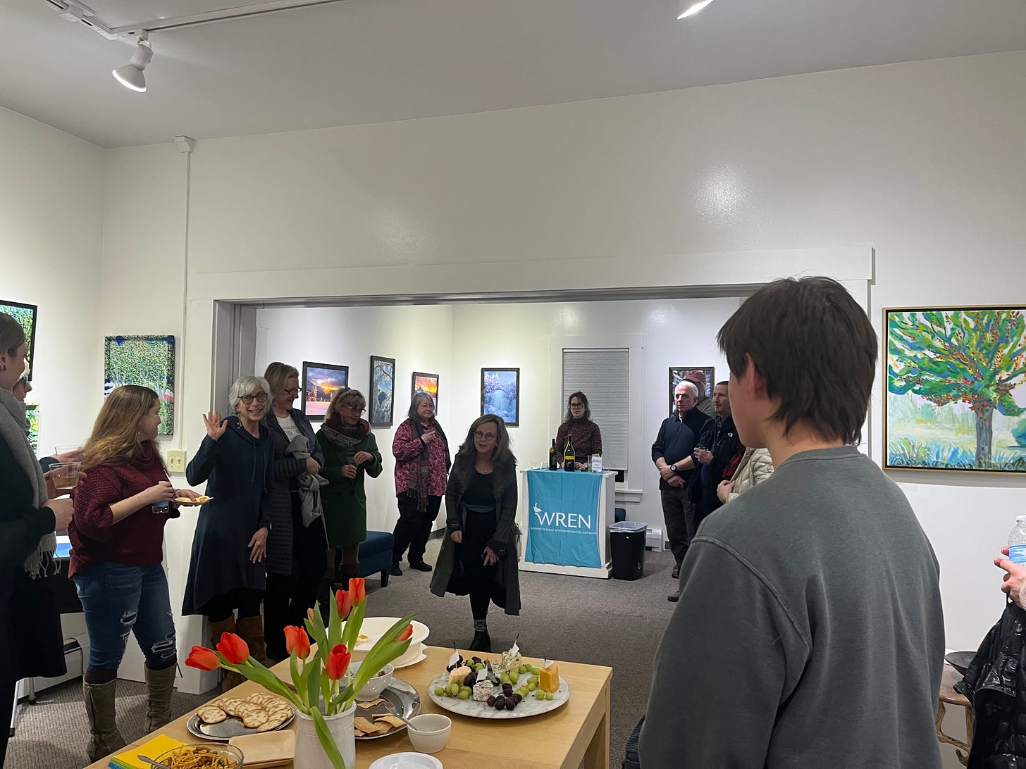 Opening night at WREN in bethlehem NH Art Show