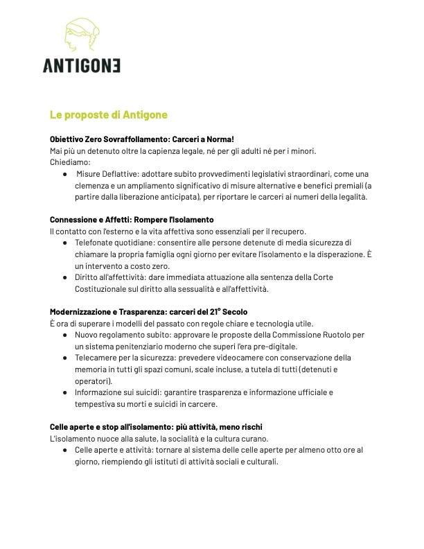 Proposta di Antigone contro le carceri illegali