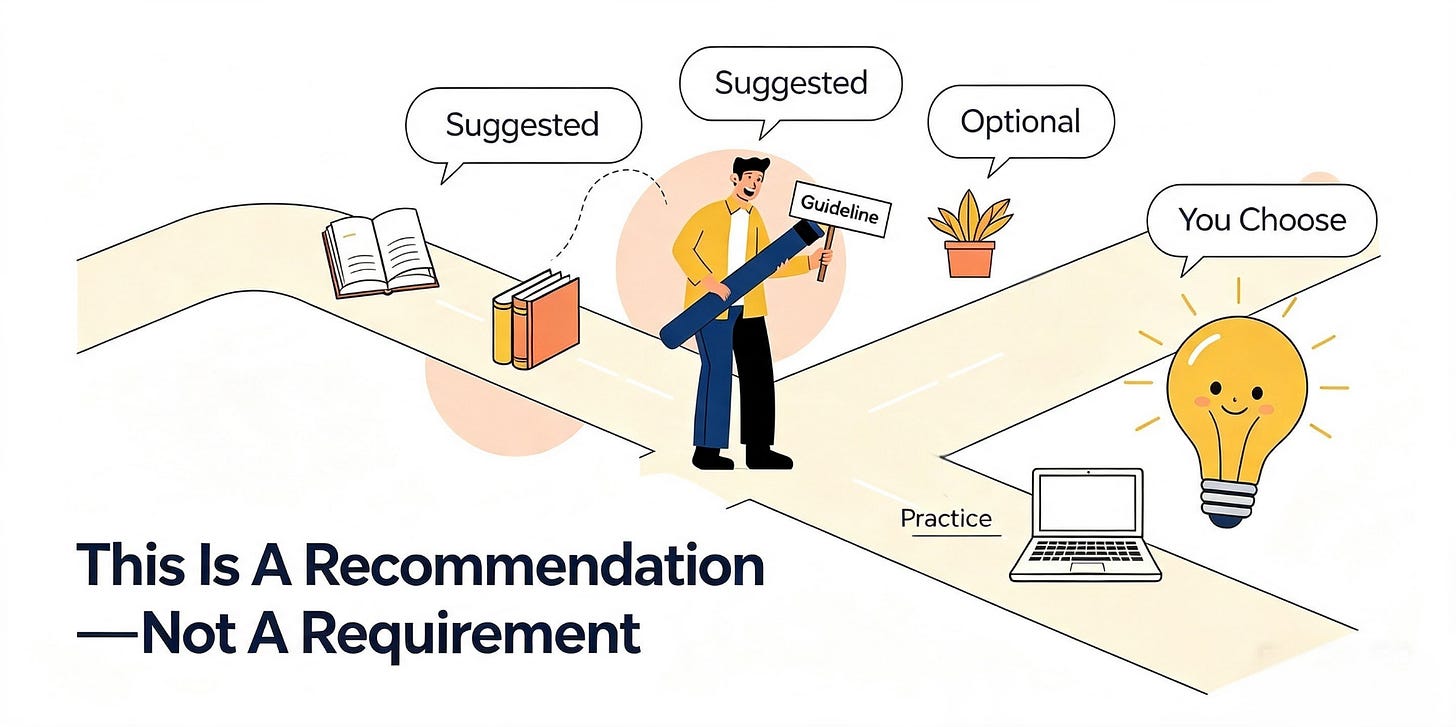 This is a recommendation— not a requirement illustration. Pro vector by Ms. Glayring at Substack