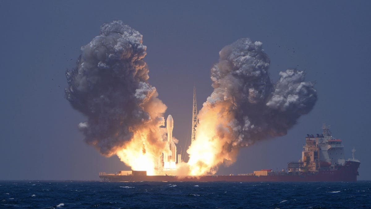Chinese Gravity-1 rocket blasts off at sea with 9 satellites, validates capability to support cross-sea, long-range launch operations: developer