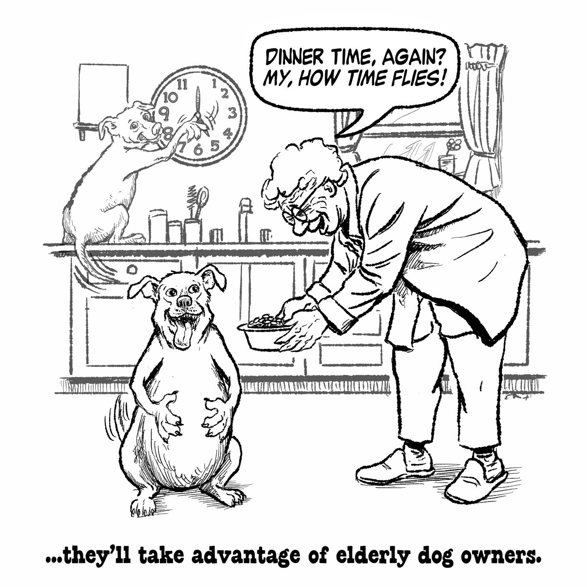 If Dogs Had thumbs comic by E.R. Flynn, panel 2 If Dogs Had thumbs comic by E.R. Flynn, panel 2