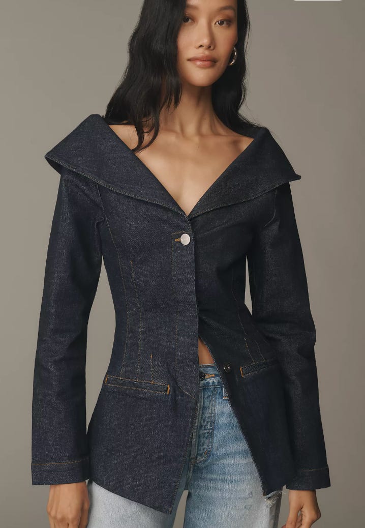 ALIGNE womens denim blazer