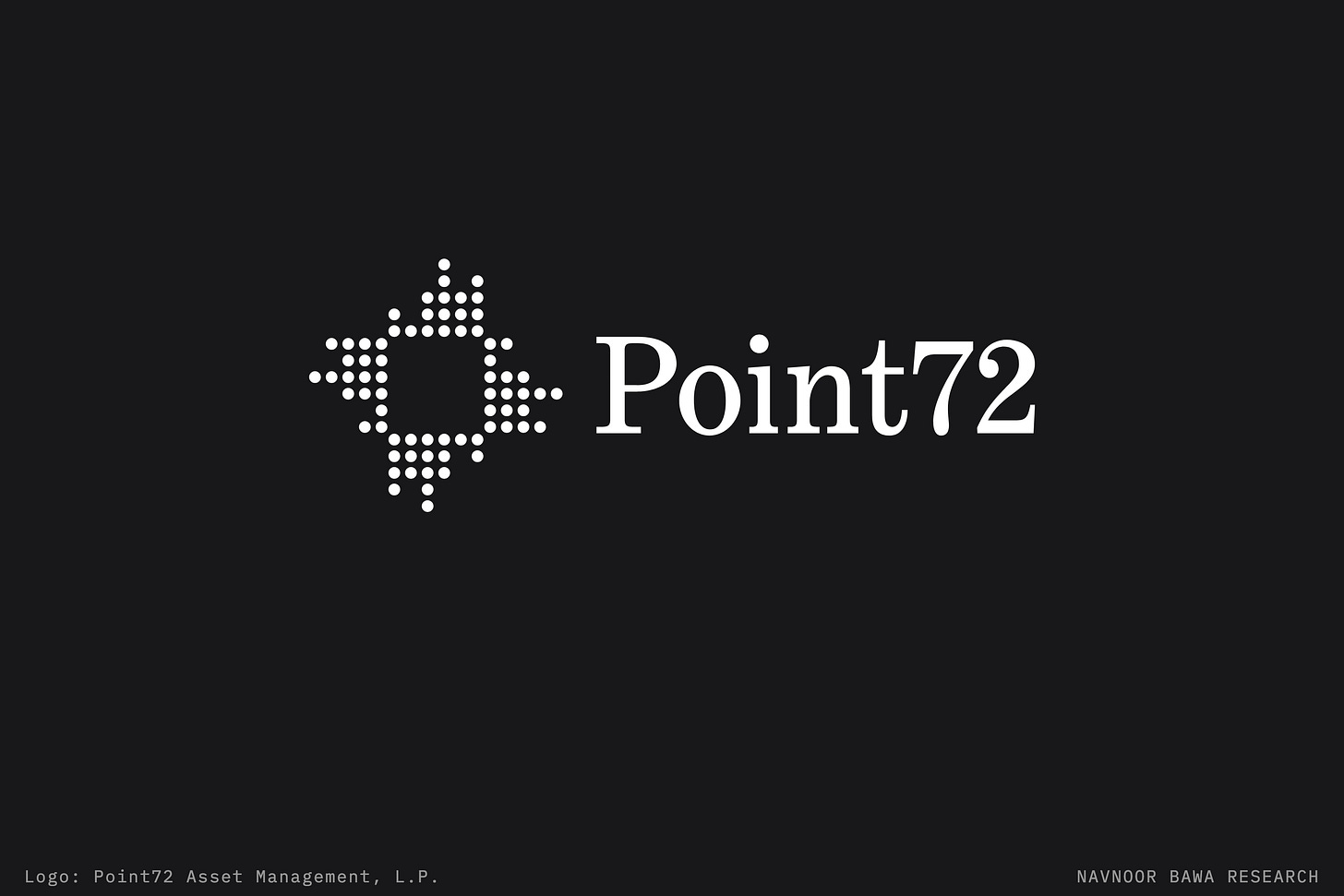 The Point72 Asset Management logo, its dot mark and wordmark in white on a dark ground