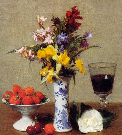 The Engagement Still Life, 1869, Henri Fantin-Latour The Engagement Still Life 1869 Henri Fantin-Latour