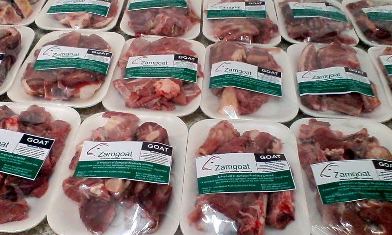 Packaged Zamgoat meat Packaged Zamgoat meat