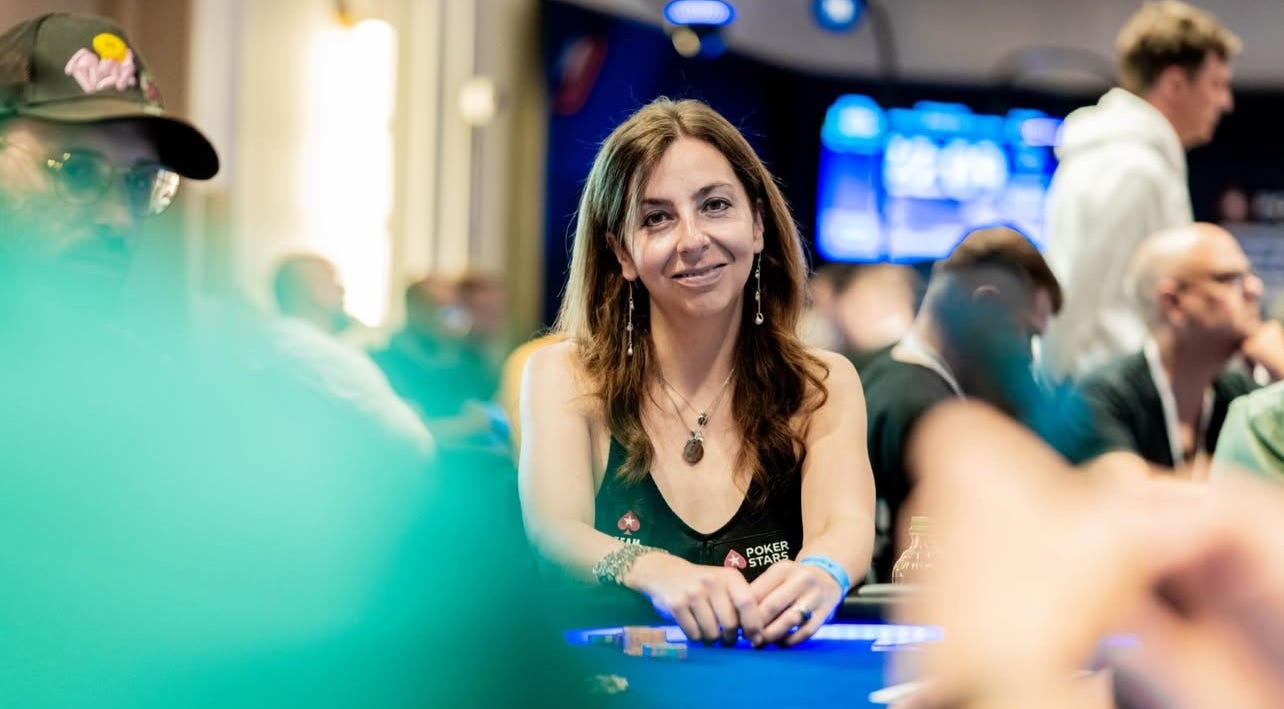 Maria Konnikova sits at a poker table during the European Poker Tour (EPT) Barcelona 2025, focused on the game as cards and chips are laid out before her. Photo by Edgard Cabacas. Maria Konnikova sits at a poker table during the European Poker Tour (EPT) Barcelona 2025, focused on the game as cards and chips are laid out before her. Photo by Edgard Cabacas.