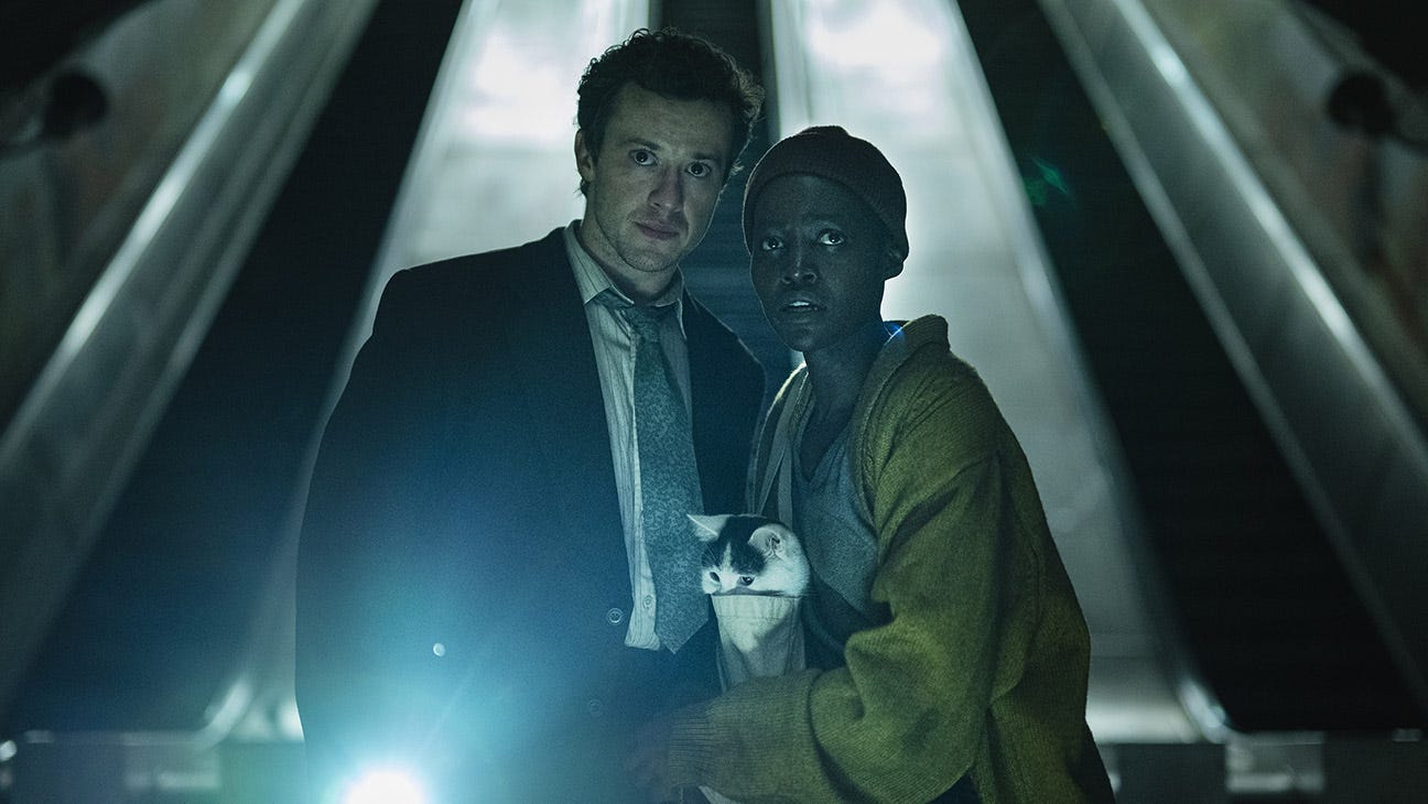 Lupita Nyong’o as Samira and Joseph Quinn as Eric in A Quiet Place: Day One