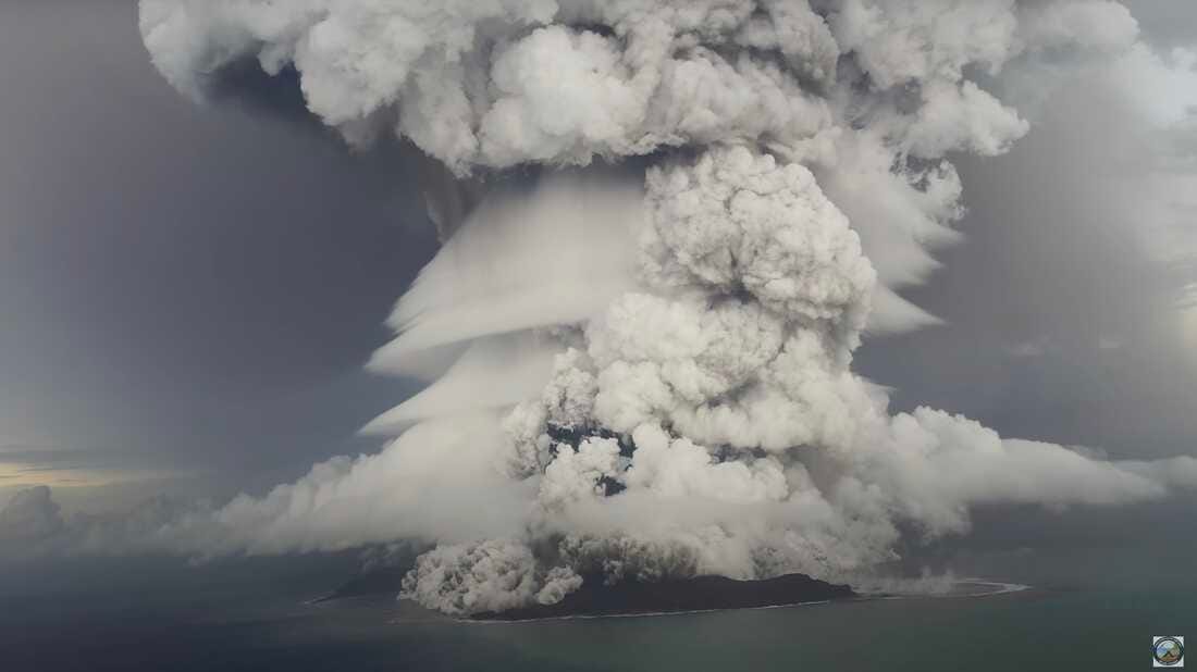 Tonga volcano sent tons of water into the stratosphere, which could warm  Earth : NPR