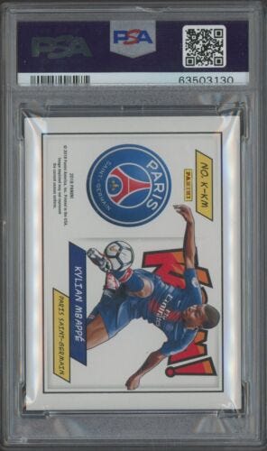 2018 Panini KABOOM! Soccer #KM Kylian Mbappe RC Rookie SSP PSA 10 GEM MINT - Picture 2 of 3