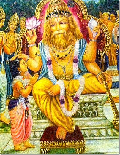 [Narasimha and Prahlada]