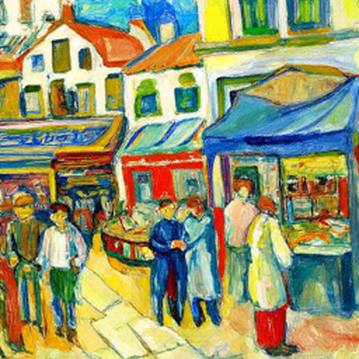 A French bakery â painterly scene from the French 101 series A French bakery â painterly scene from the French 101 series