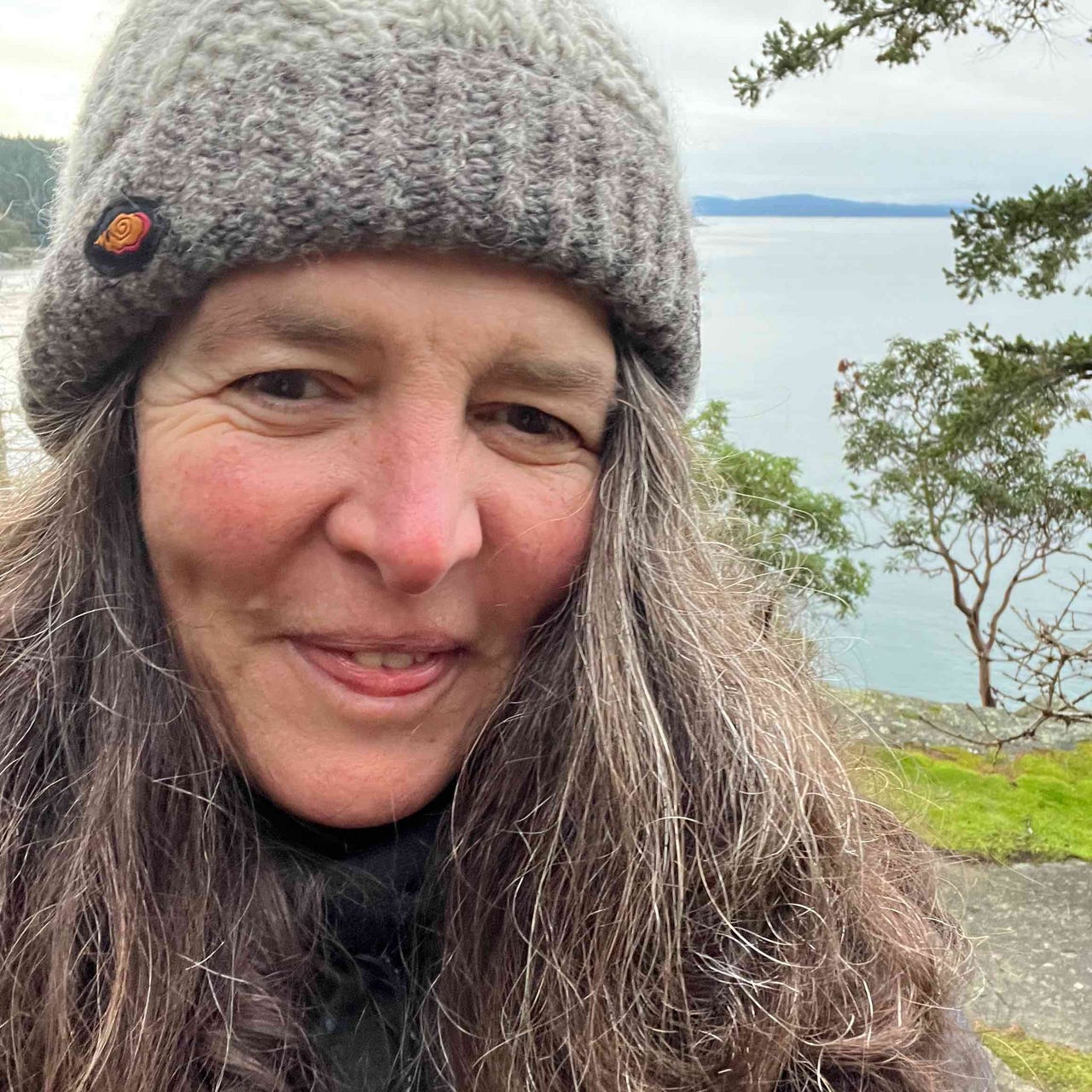 An English Woman with her camera in the Skagit Valley, WA