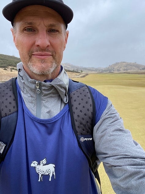 A pic of me caddying at Brambles, as well as two pics of the golf course