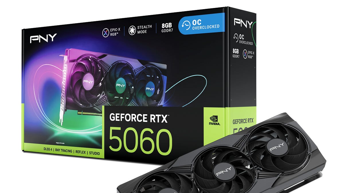 新品　GeForce RTX 5060 8GB Overclocked PNY PNY RTX 5060 8 GB Overclocked Triple Fan Beginner Guide