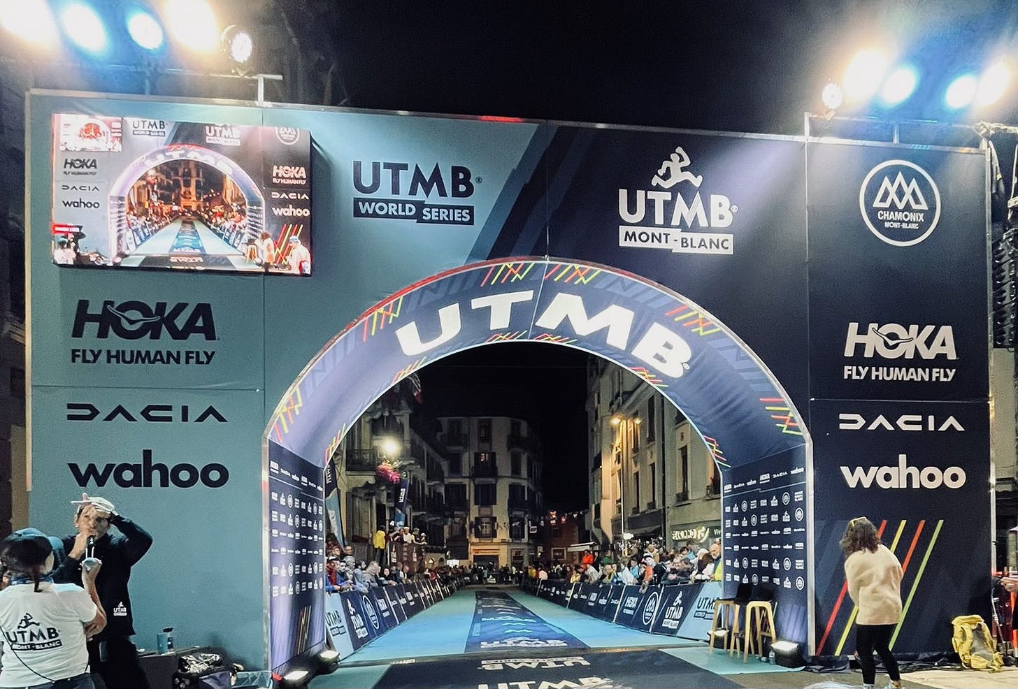 Finish Line of the UTMB in Chamonix, Franace
