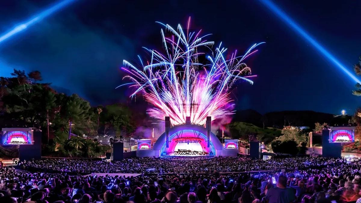 Fireworks over the Hollywood Bowl