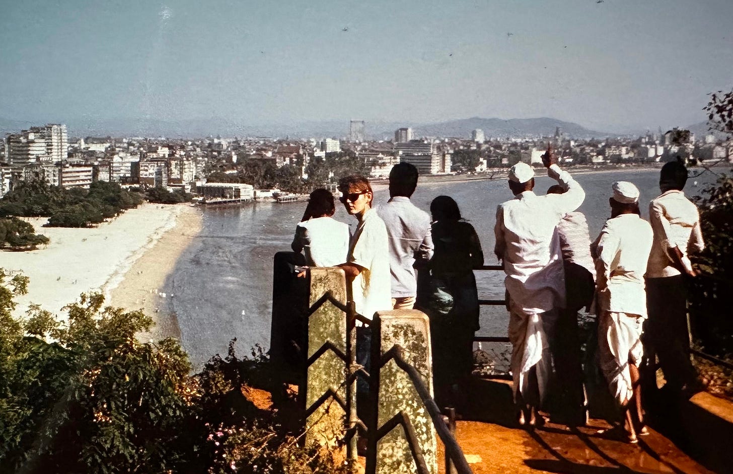Valerie Barkowski in the hangign gardens of Malabar Hill Bombay