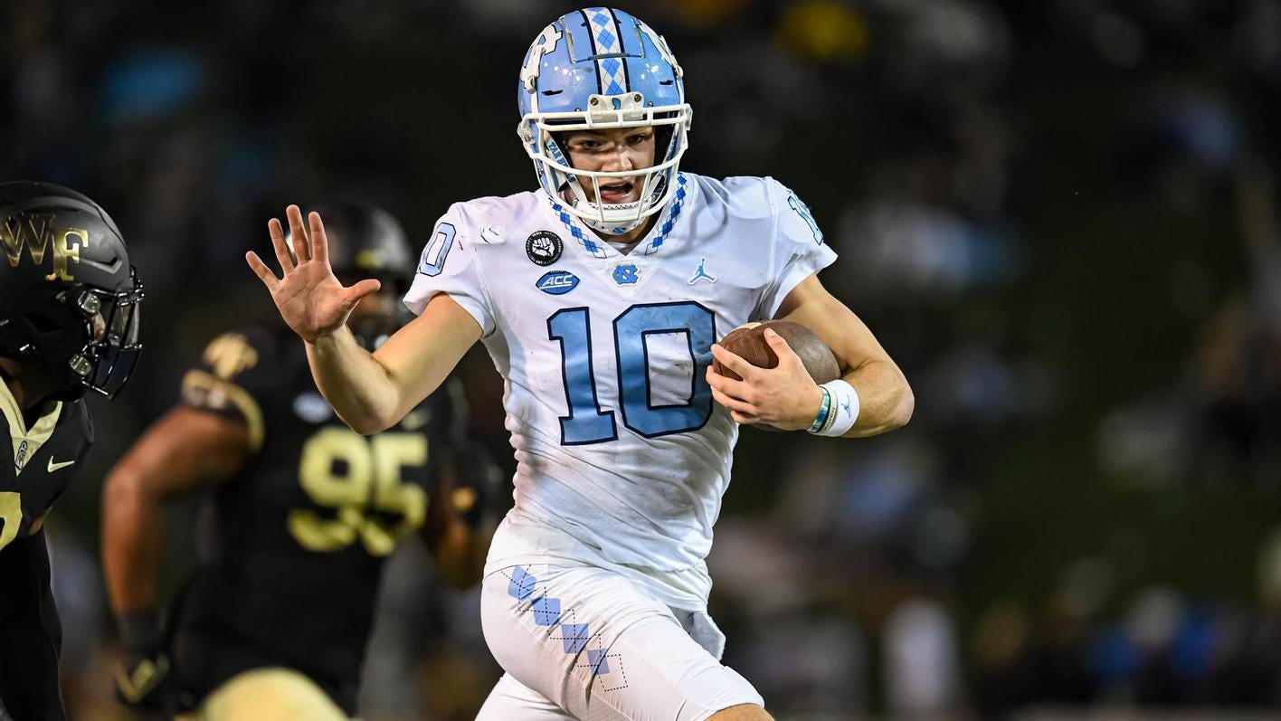 Maye Named Walter Camp National Offensive POW, Davey O'Brien National QB of  the Week - University of North Carolina Athletics