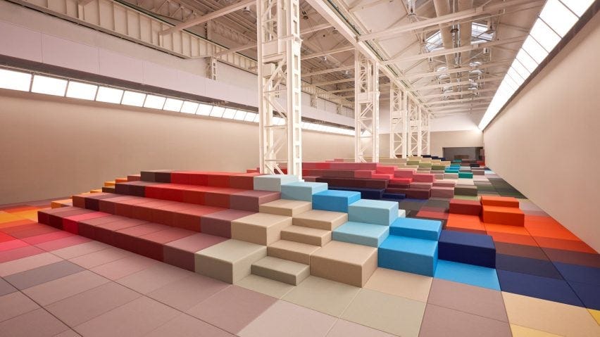 Marc Newson's runway set design for the Fendi SS26 show at Milan Fashion Week