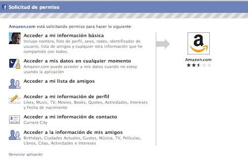 Amazon integrado Facebook Amazon integrado Facebook