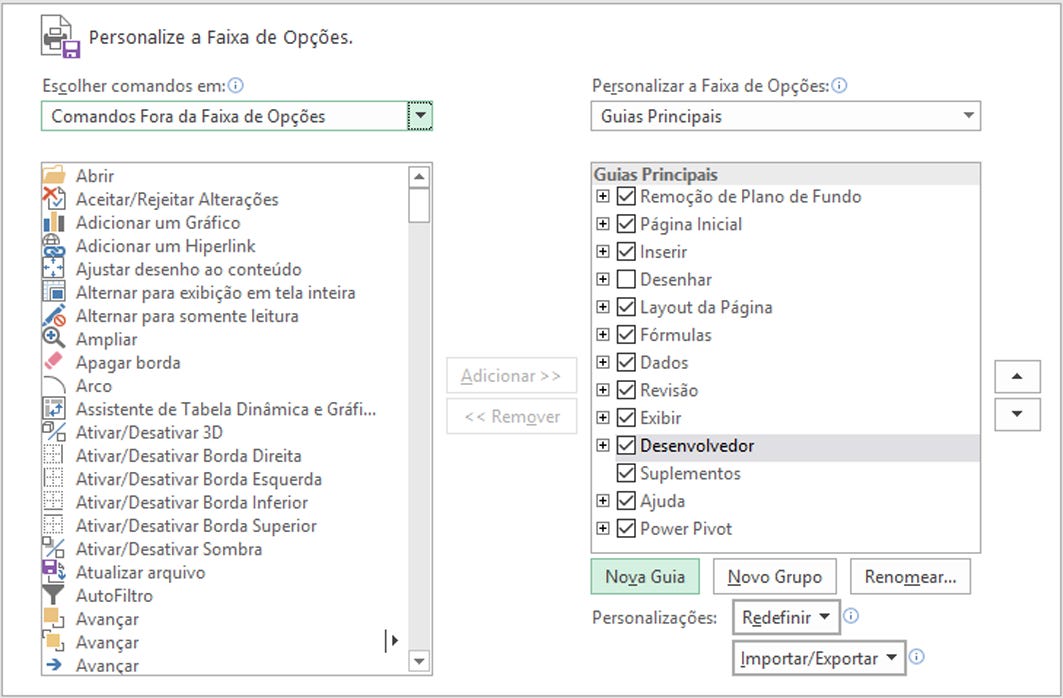 Personalizar a Faixa de Opções | Aula 05