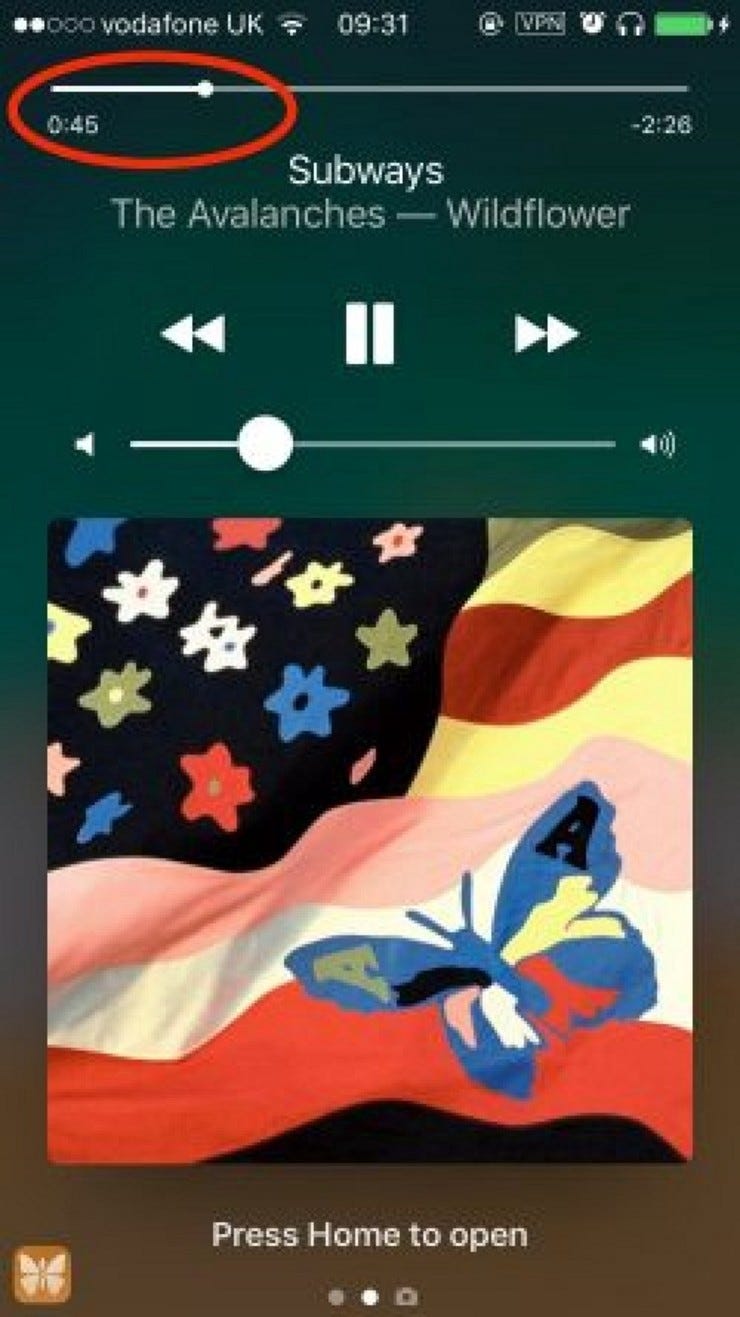 Spotify scrubbing 250x445