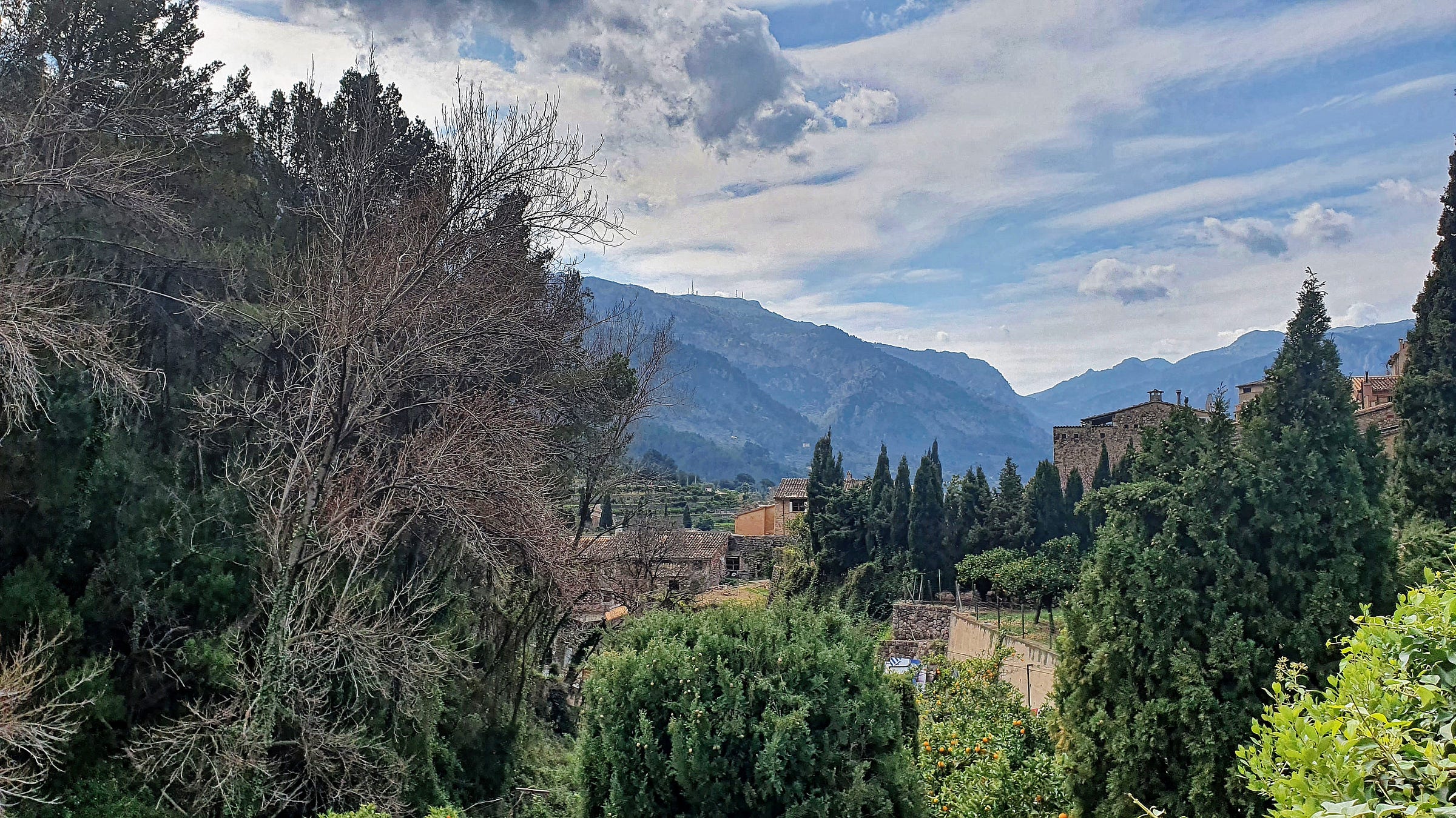 View of the beautiful village of Fornalutx