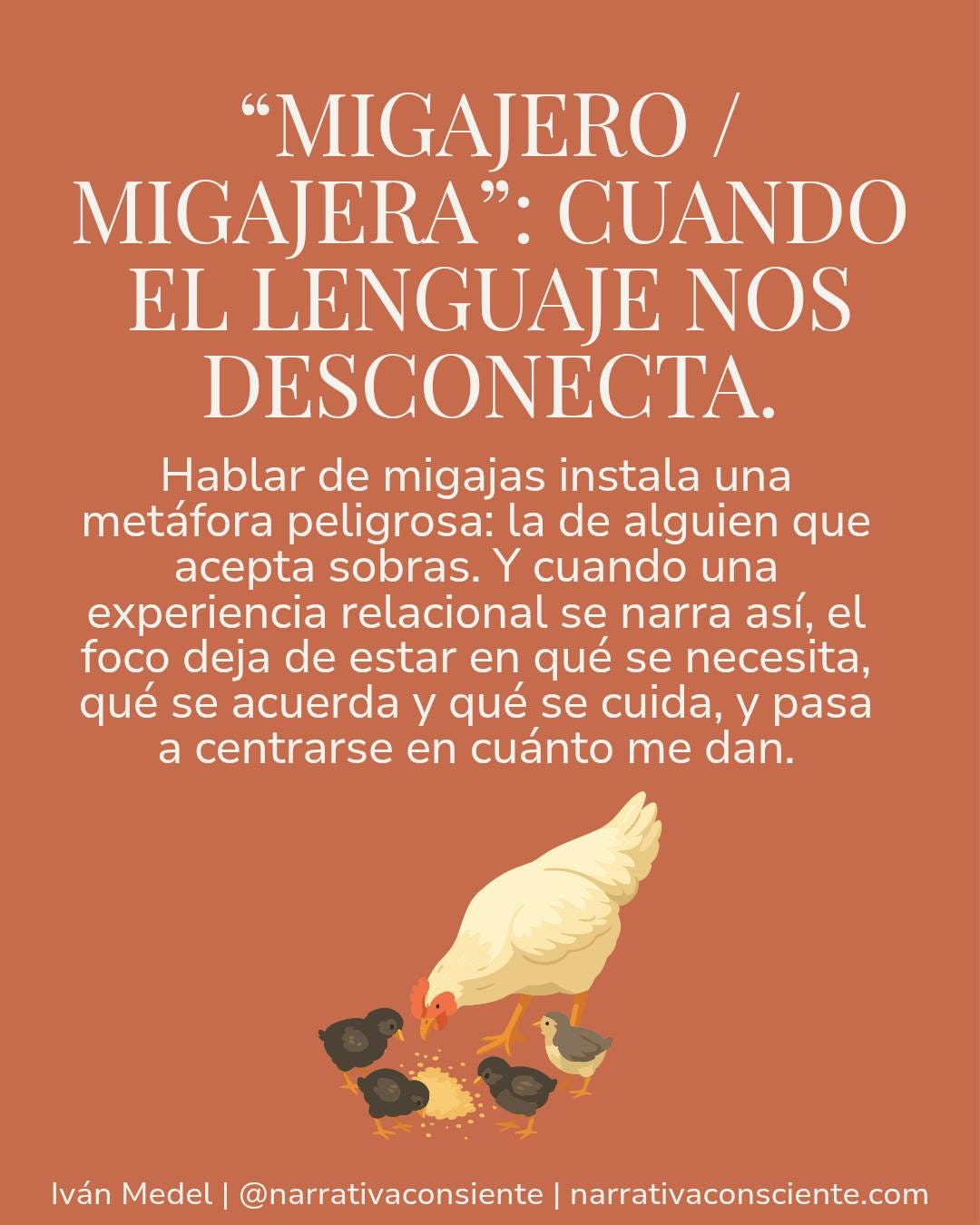 “Migajero / migajera”: cuando el lenguaje nos desconecta.