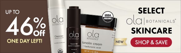 Get up to 46% Off on Select Ola Botanicals® Skincare