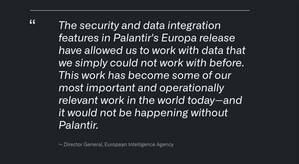 Strong Man Karp of Palantir (the ones who have access to the data of many enforcement bodies and governments in Europe and elsewhere), declares war on the world.