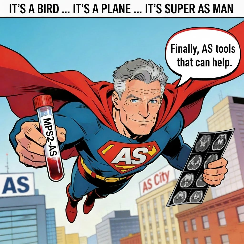 AS superhero cartoon with speech bubble saying, "Finally, AS tools that can help."