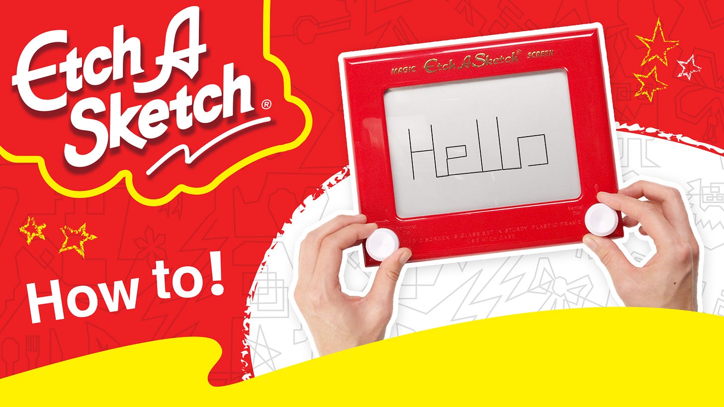 Amazon.com: Etch A Sketch Classic, Drawing Toy with Magic Screen, for Ages  3 and up (Style May Vary) : Toys & Games