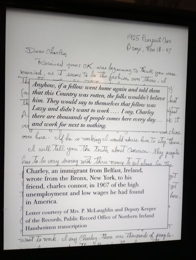 Handwritten letter with transcription Handwritten letter with transcription