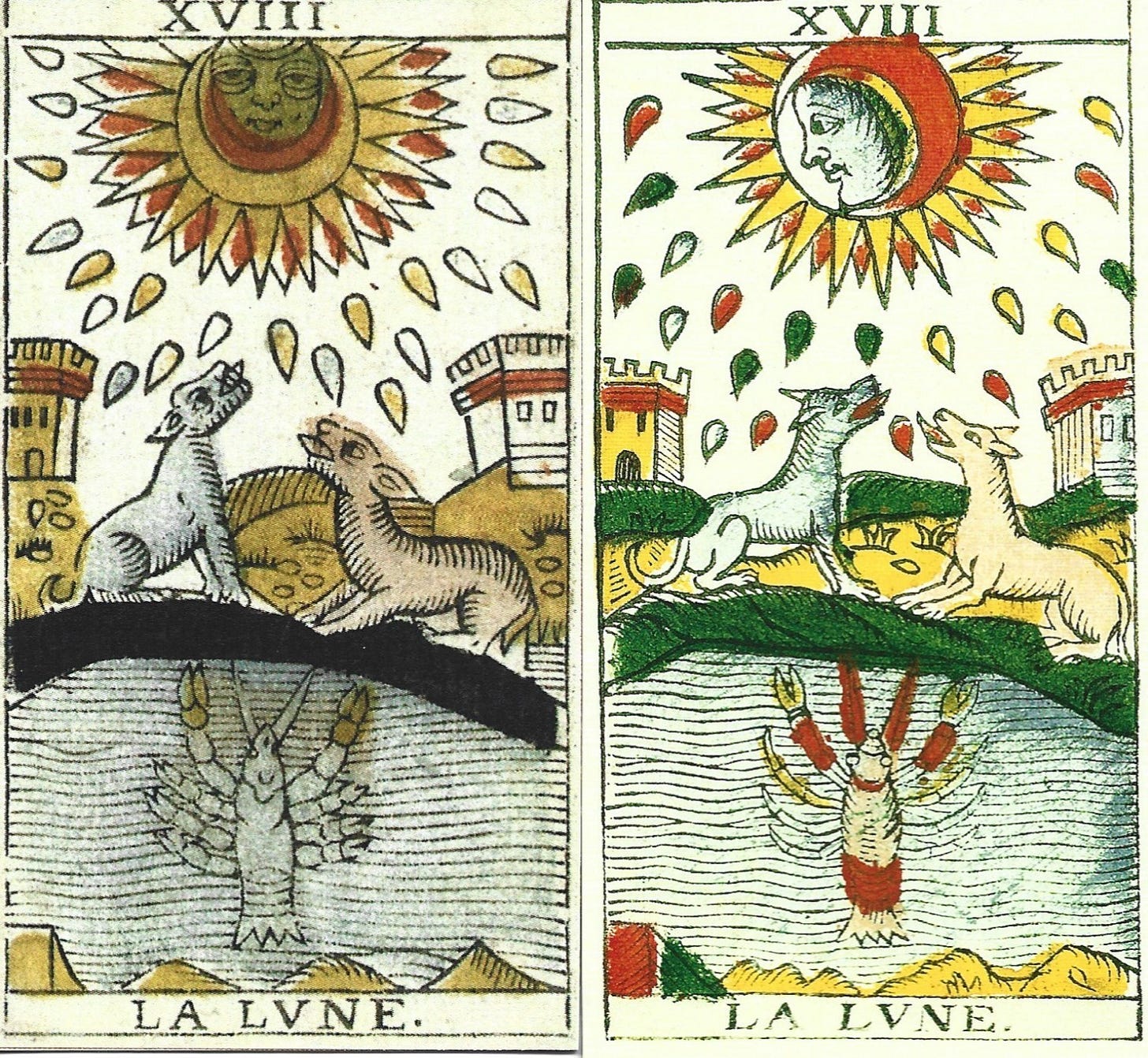 La Luna/La Lune/The Moon | Tarot Heritage