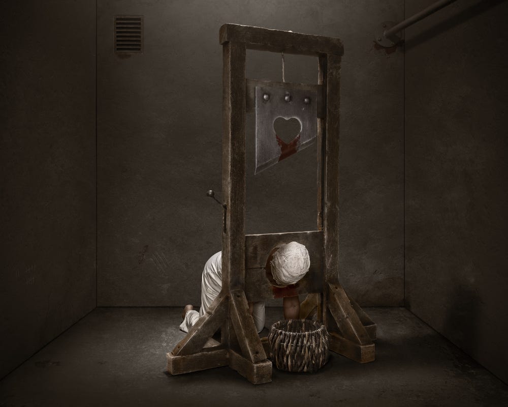 Guillotine - Petri Damsten as art print or hand painted oil.